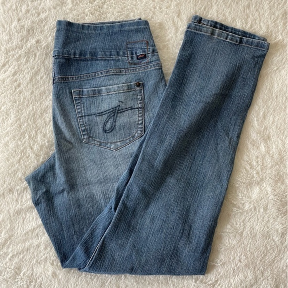 🎲 JAG JEANS 🎲Women's 10 🎲Pull On High Rise Slim Ankle Blue Jeans🎲 Vintage
